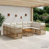 vidaXL Buiten bank set Zwart en Donker Grijs Polyester