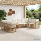 vidaXL Buiten bank set Zwart en Donker Grijs Polyester
