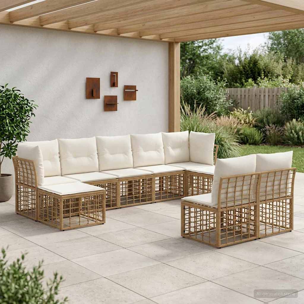 vidaXL Buiten bank set Zwart en Donker Grijs Polyester