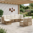 vidaXL Buiten bank set Zwart en Donker Grijs Polyester