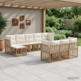 vidaXL Buiten bank set Zwart en Donker Grijs Polyester