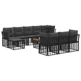 vidaXL Buiten bank set Zwart en Donker Grijs Polyester