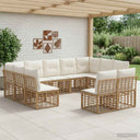 vidaXL Buiten bank set Zwart en Donker Grijs Polyester