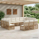 vidaXL Buiten bank set Zwart en Donker Grijs Polyester