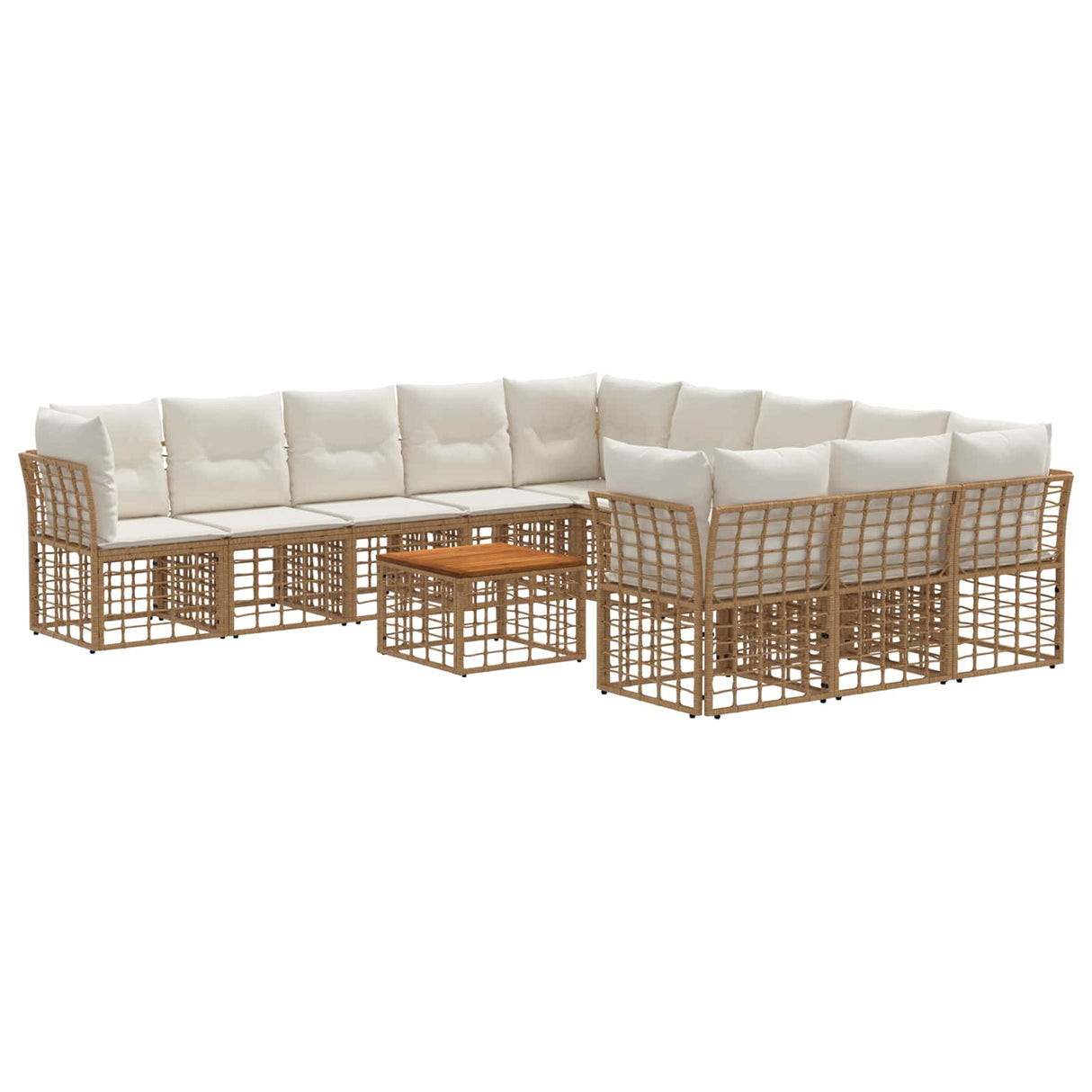 vidaXL Outdoor Sofa Set Black and Dark Grey Polyester