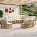 vidaXL Buiten bank set Zwart en Donker Grijs Polyester