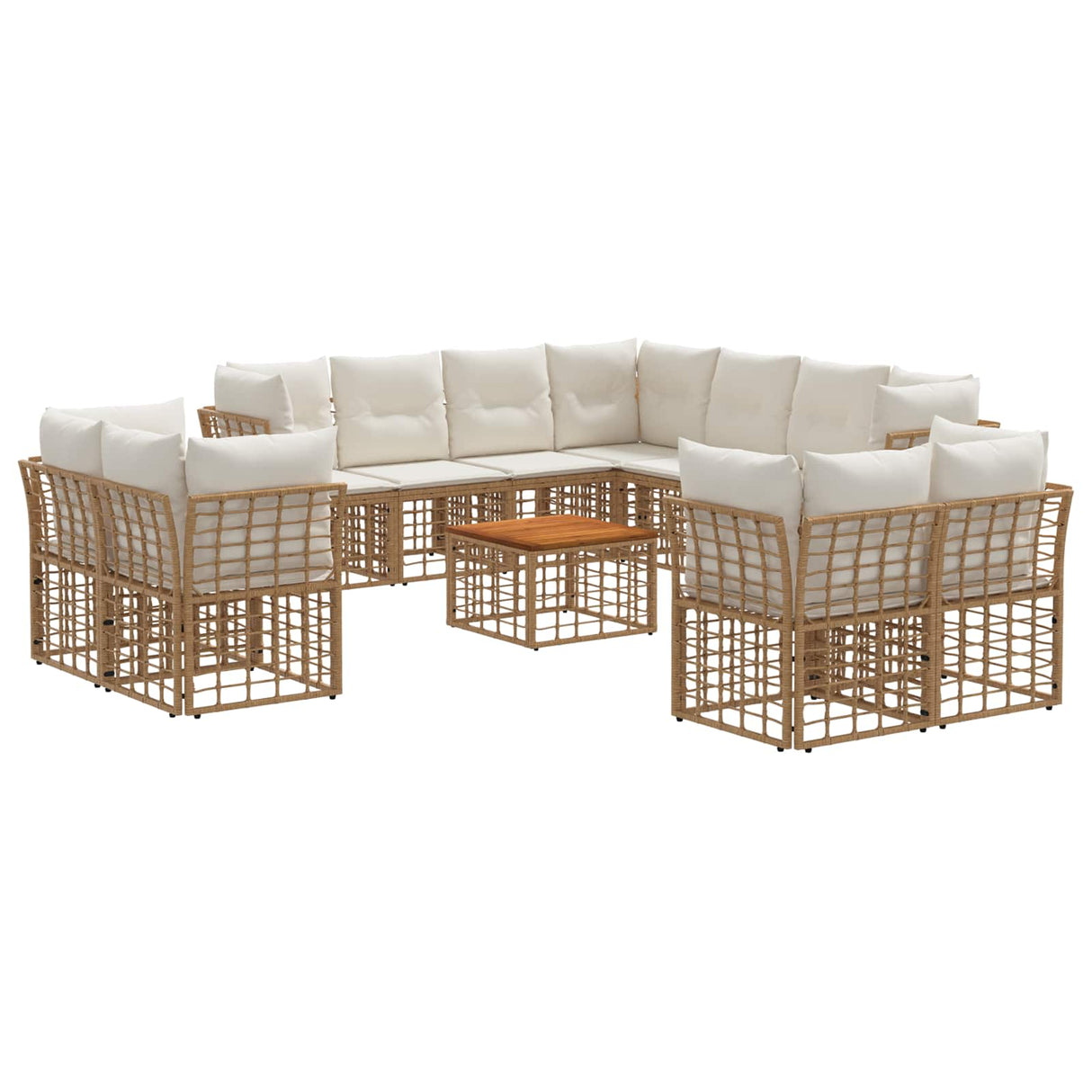 vidaXL Outdoor Sofa Set Black and Dark Grey Polyester