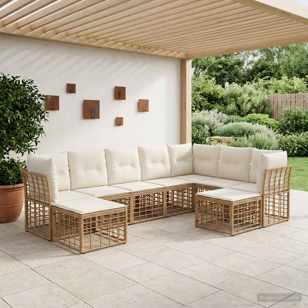 vidaXL Buiten bank set Zwart en Donker Grijs Polyester