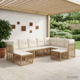 vidaXL Buiten bank set Zwart en Donker Grijs Polyester