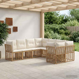 vidaXL Outdoor Lounge Set 8 pcs Black and Dark Grey Polyester