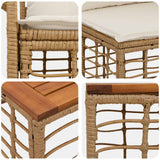 vidaXL Buiten bank set 6 st Zwart en Donker Grijs poly rattan