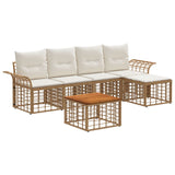 vidaXL Buiten bank set 5 pcs Zwart en Donker Grijs Polyester
