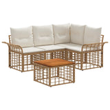 vidaXL Buiten bank set 4 pcs Zwart en Donker Grijs Polyester