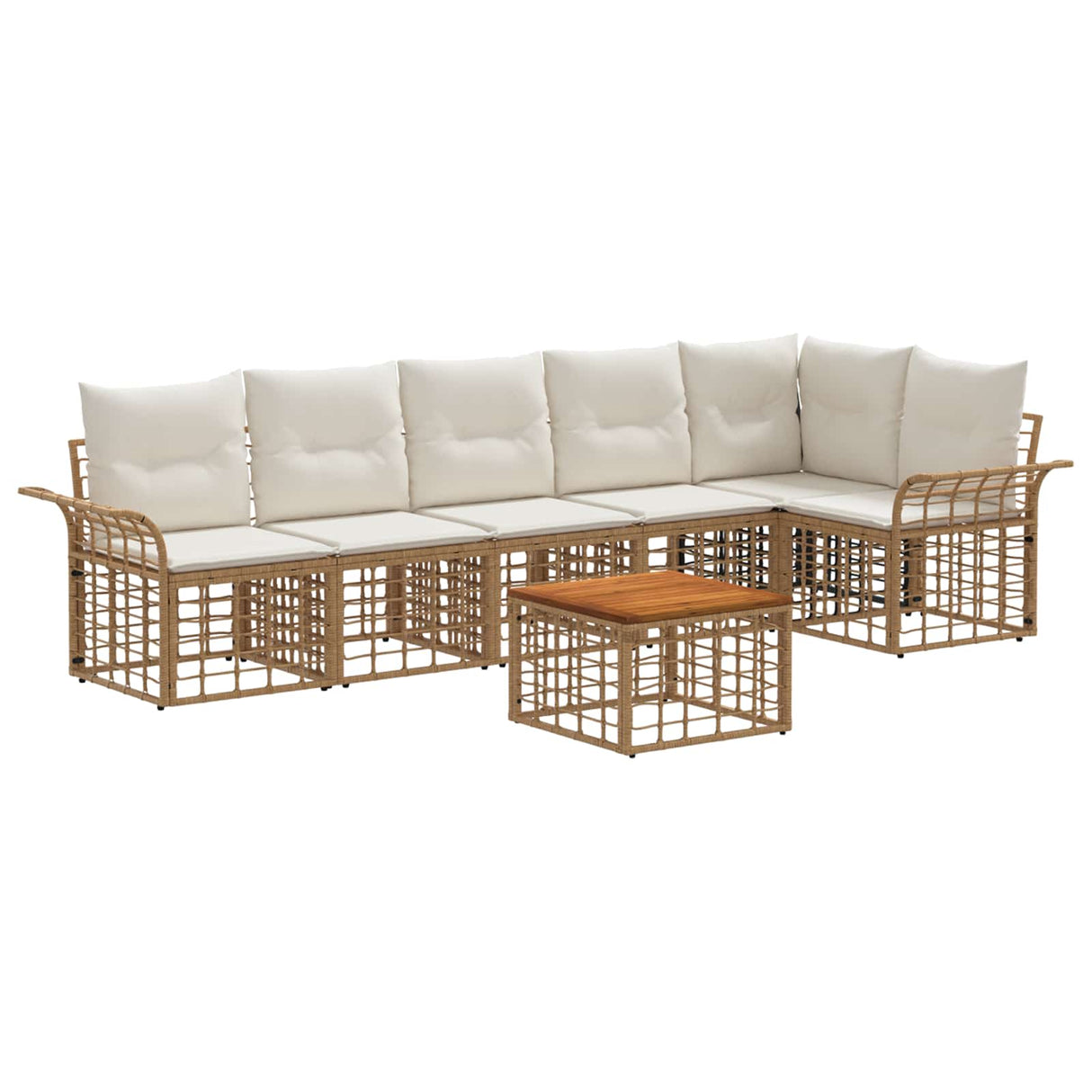 vidaXL Outdoor Sofa Set 6 pcs Black and Dark Grey Polyester