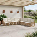 vidaXL Outdoor Sofa Set 9 pcs Black and Dark Grey Polyester