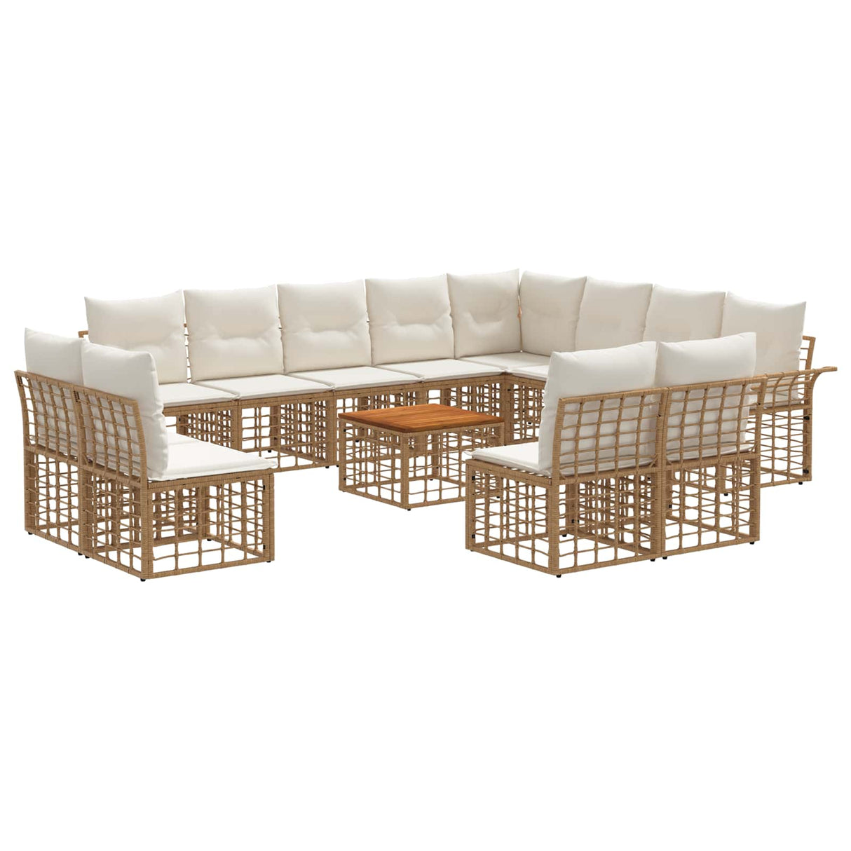 vidaXL Outdoor Sofa Set 12 pcs Black and Dark Grey Polyester