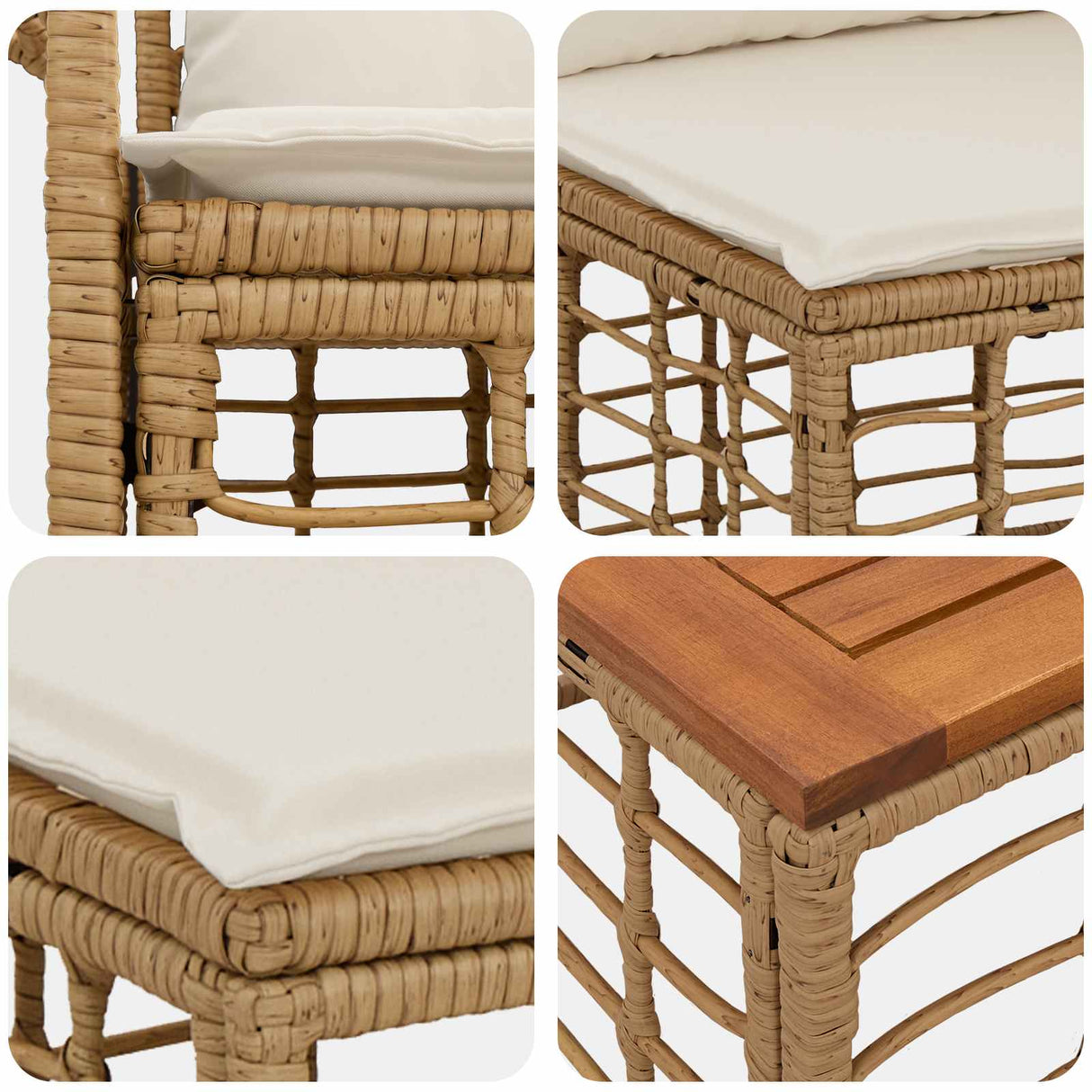 vidaXL Buiten bank set 11 st Zwart en Donker Grijs poly rattan