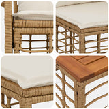 vidaXL Buiten bank set 11 st Zwart en Donker Grijs poly rattan