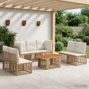 vidaXL Garden Sofa Set 8 pcs Black and Dark Grey poly rattan