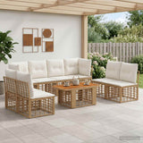 vidaXL Garden Sofa Set 9 pcs Black and Dark Gray poly rattan