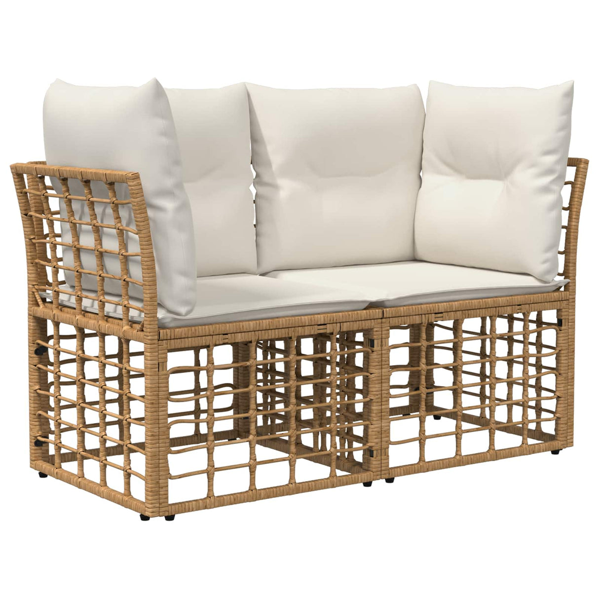 vidaXL Tuinbank Set 5 st Zwart en Donkergrijs poly rattan