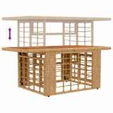 vidaXL Tuinbank Set 7 st Zwart en Donkergrijs poly rattan
