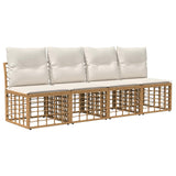 vidaXL Tuinbank Set 9 st Zwart en Donkergrijs poly rattan