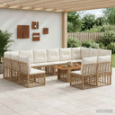 vidaXL Tuinbank Set 13 st Zwart en Donkergrijs poly rattan