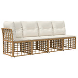 vidaXL Tuinbank Set 13 st Zwart en Donkergrijs poly rattan