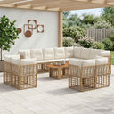 vidaXL Tuinbank Set 13 st Zwart en Donkergrijs poly rattan