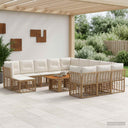 vidaXL Tuinbank Set 13 st Zwart en Donkergrijs poly rattan