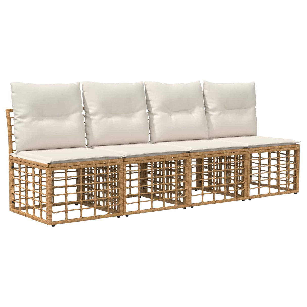 vidaXL Tuinbank Set 13 st Zwart en Donkergrijs poly rattan