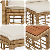 vidaXL Tuinbank Set 8 st Zwart en Donkergrijs poly rattan