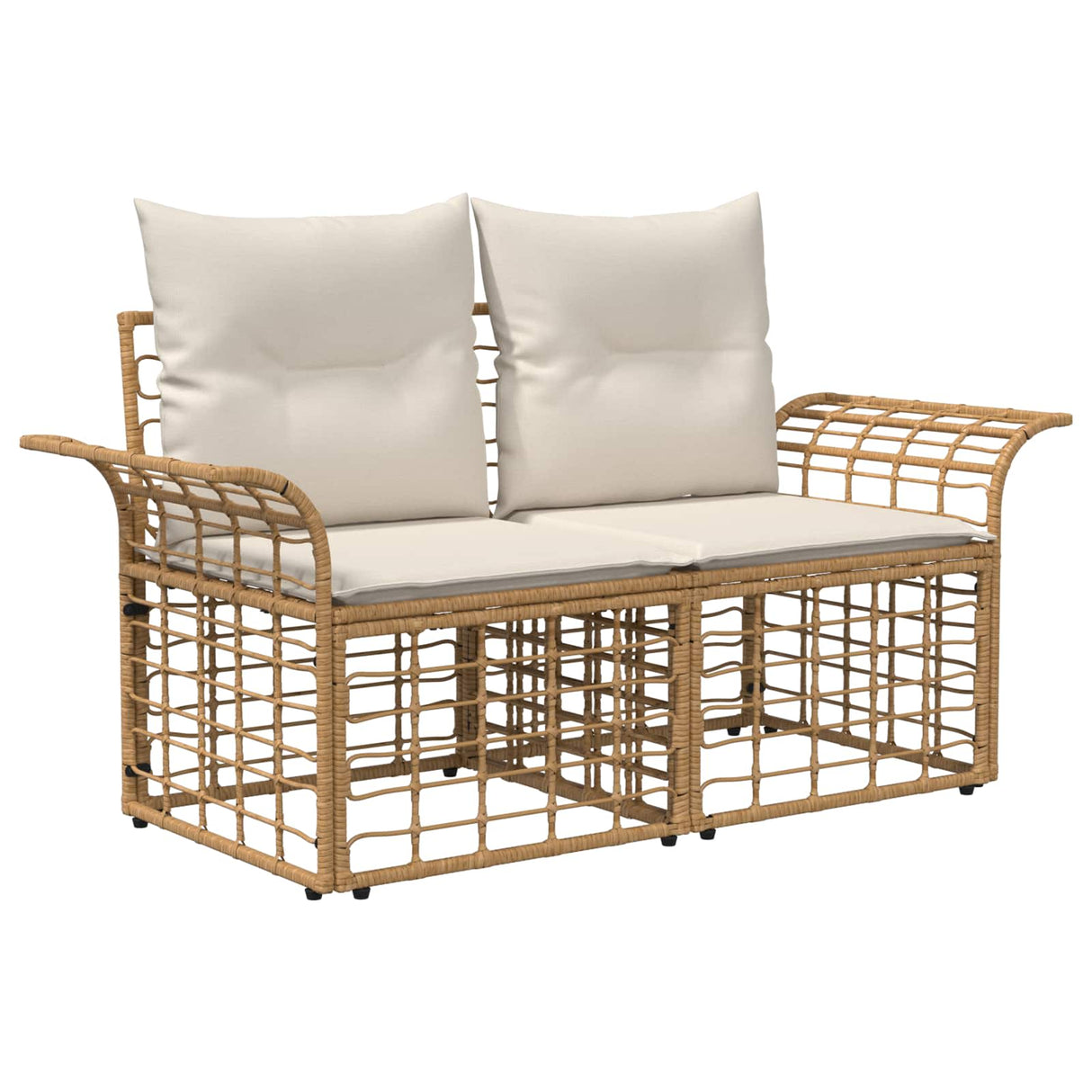 vidaXL Tuinbank Set 11 st Zwart en Donkergrijs poly rattan