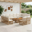 vidaXL Tuinbank Set 13 st Zwart en Donkergrijs poly rattan