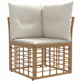vidaXL Tuinbank Set 13 st Zwart en Donkergrijs poly rattan