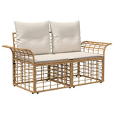 vidaXL Tuinbank Set 14 st Zwart en Donkergrijs poly rattan