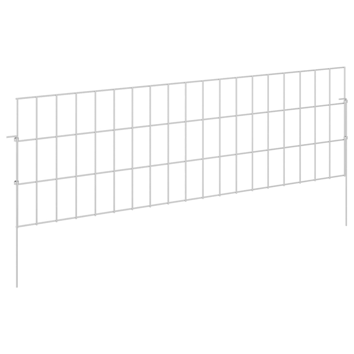 vidaXL Tuinhek met palen 48 pcs 95 x 30 cm Mesh Gegalvaniseerd staal