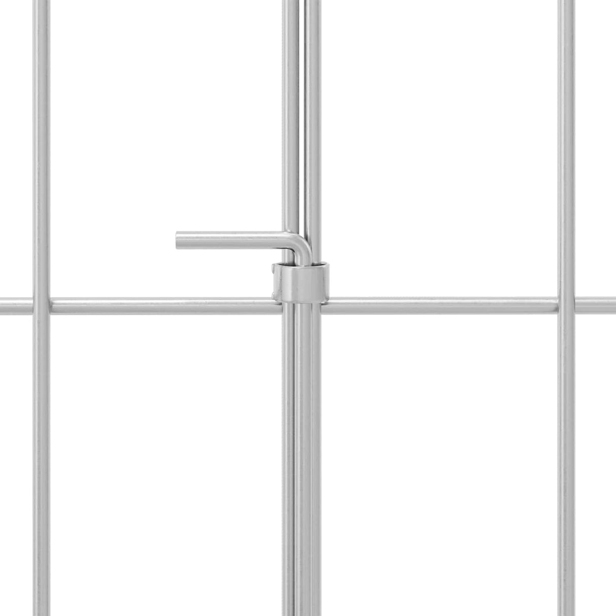 vidaXL Tuinhek met palen 48 pcs 95 x 30 cm Mesh Gegalvaniseerd staal