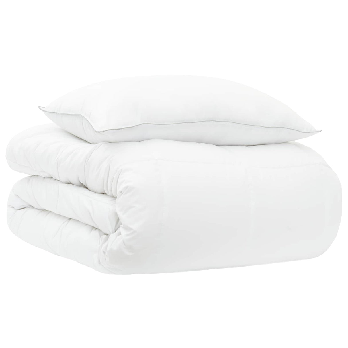 vidaXL Volledig Jaar Deken Set 2 st 135 x 200 cm Alle seizoenen Wit