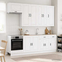vidaXL Kitchen Set PORTO 8 pcs White Engineered Wood