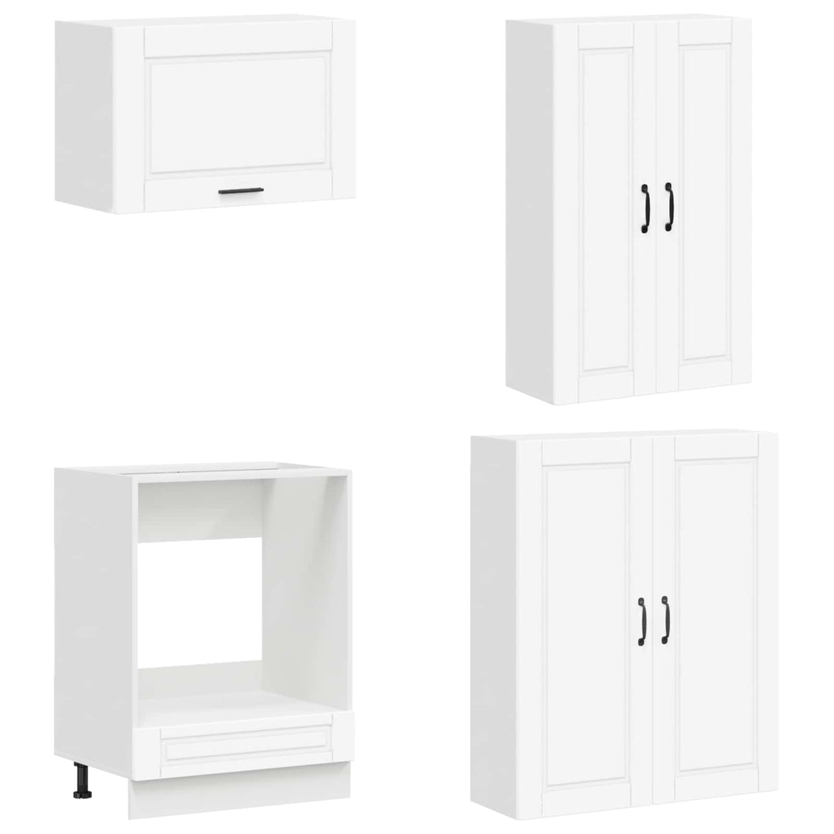 vidaXL Kitchen Set PORTO 8 pcs White Engineered Wood
