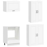 vidaXL Kitchen Set PORTO 8 pcs White Engineered Wood