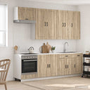 vidaXL Kitchen Set PORTO 8 pcs White Engineered Wood