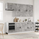 vidaXL Kitchen Set PORTO 8 pcs White Engineered Wood