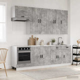 vidaXL Kitchen Set PORTO 8 pcs White Engineered Wood