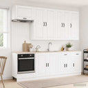 vidaXL Kitchen Set PORTO 8 pcs White Engineered Wood