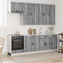 vidaXL Kitchen Set PORTO 8 pcs White Engineered Wood