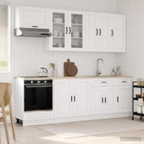 vidaXL Kitchen Set PORTO 8 pcs White Engineered Wood