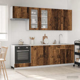 vidaXL Kitchen Set PORTO 8 pcs White Engineered Wood